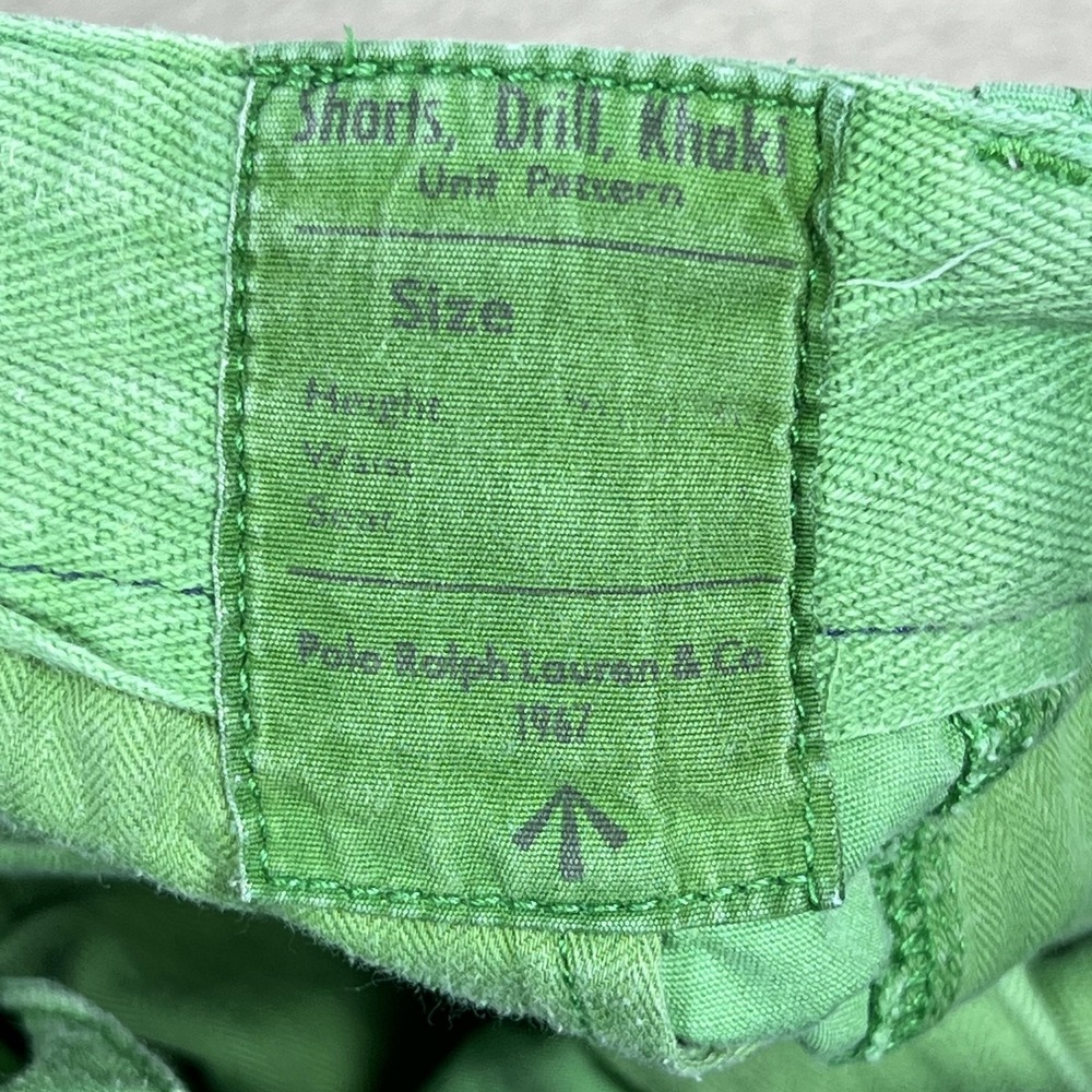 Polo Ralph Lauren Drill Khaki Shorts Men's 36 Green Side Tab‎ Military Utility - Picture 4 of 9